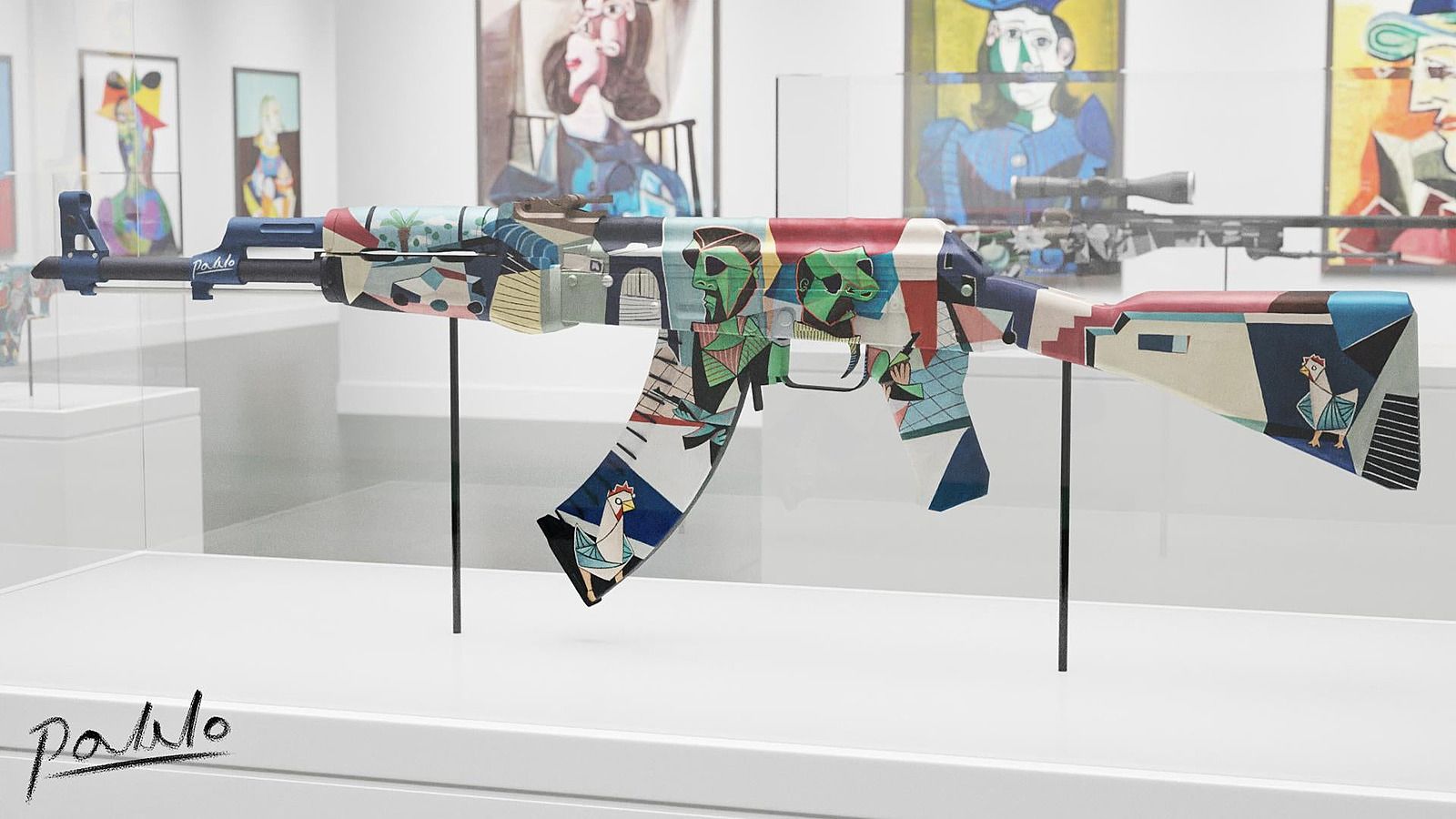 AK-47 в стиле картин Пабло Пикассо